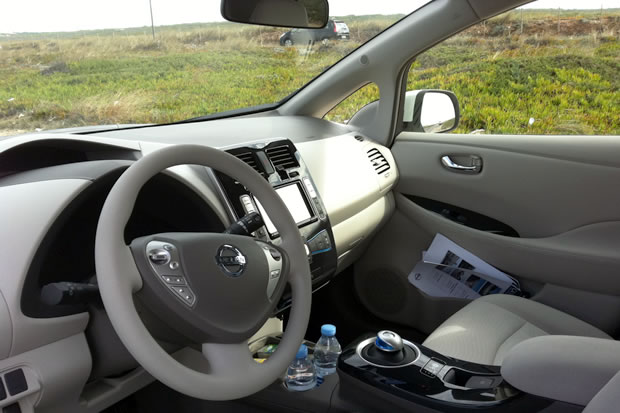 L'intérieur de la Nissan LEAF
