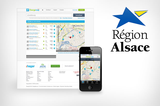 Region Alsace ChargeMap voiture électrique