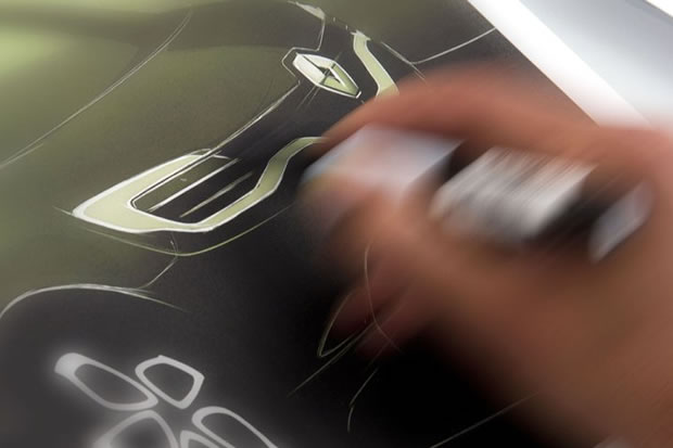 concept-car-renault-electrique Esquisse du nouveau concept-car Renault.