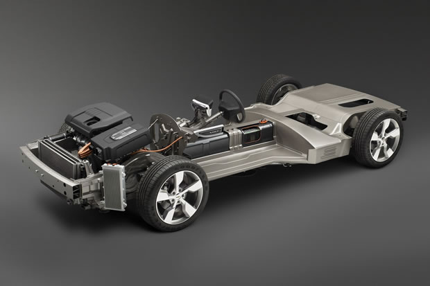 L'intégration du pack batterie et de la motorisation de la Volt.