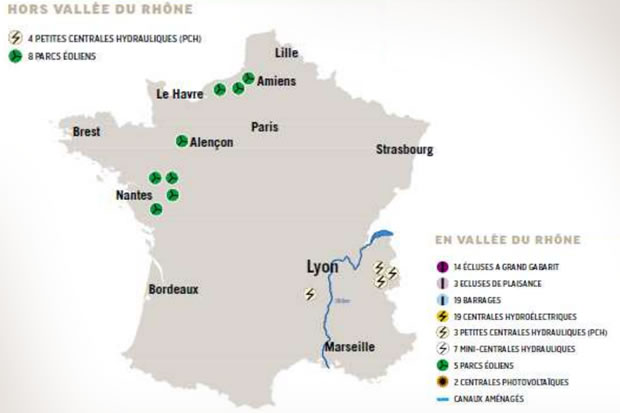 cnr Carte des implantations de la CNR