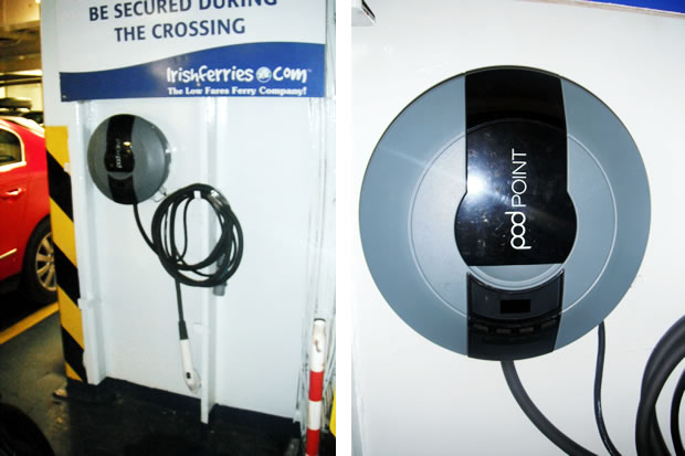 La borne de recharge Irish Ferries
