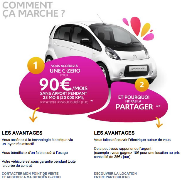 Citroen Z-Zero 90 euros par mois
