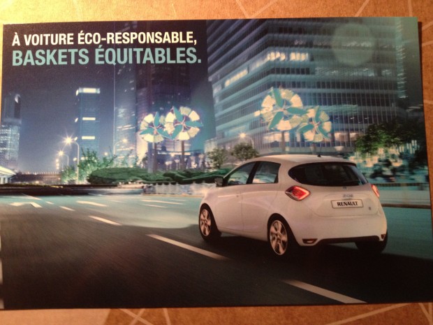 La brochure qui accompagne les chaussure veja zoe