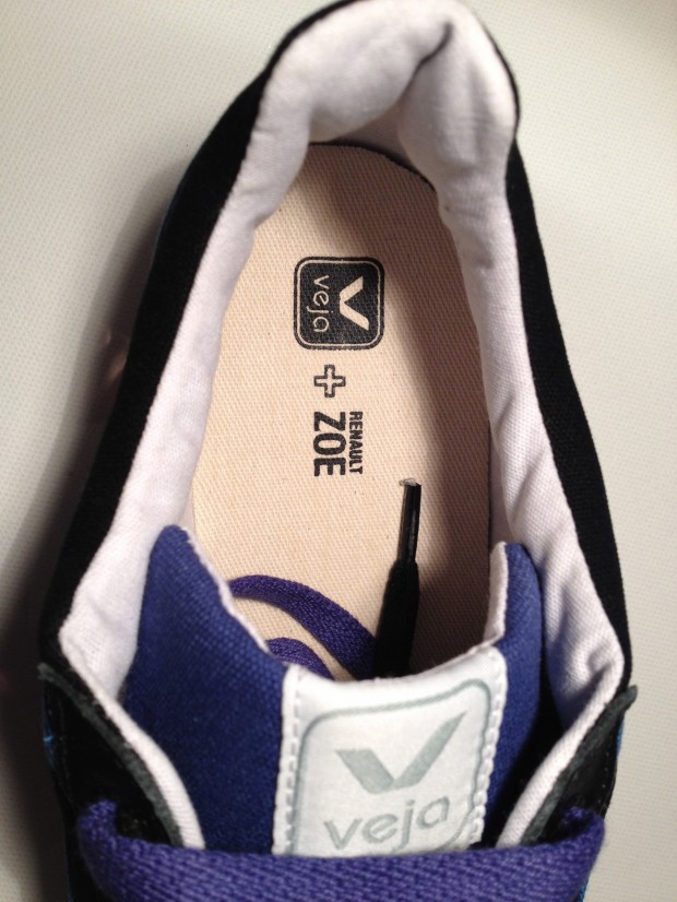 l'intérieur des chaussures Renault ZOE / VEJA