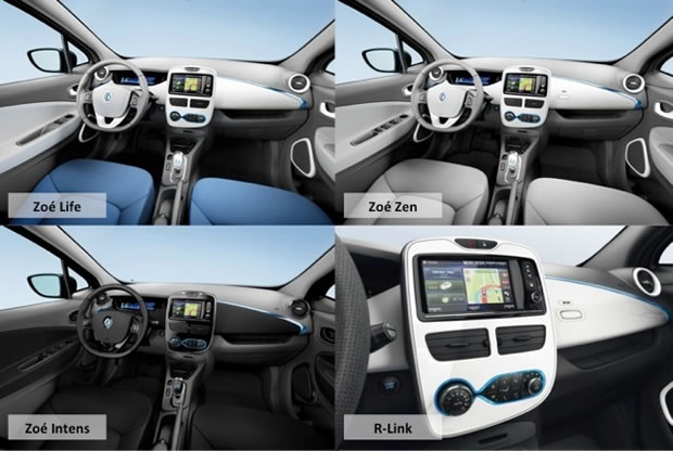 les intérieurs de la Renault ZOE