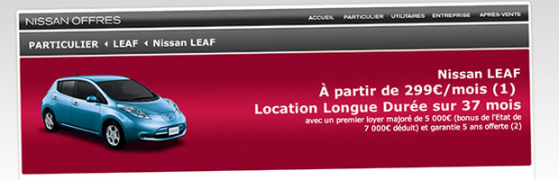 offre Nissan LEAF