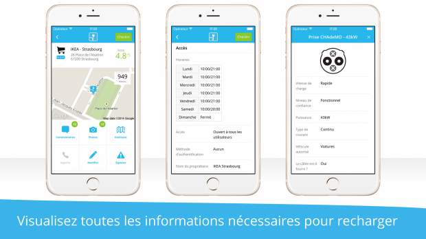 Infos ChargeMap mobile