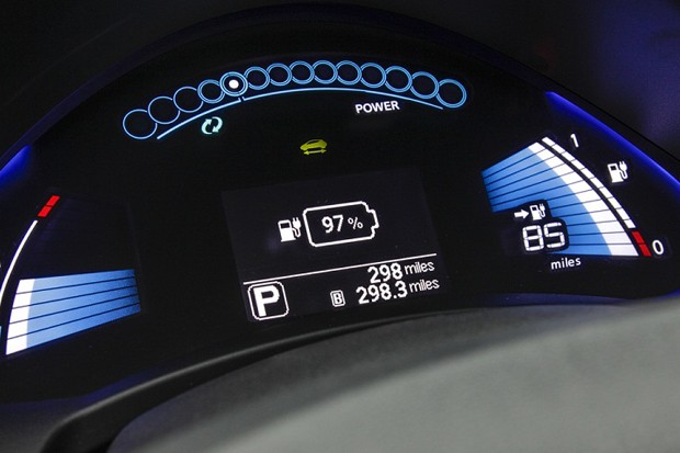 Tableau de bord de la Nissan Leaf