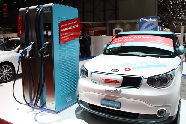 Chargeur EVTEC 180 kW AC/DC Combo CHADEMO