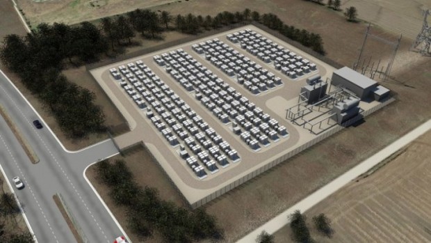L'installation des Powerpack chez Amazon, en Californie.