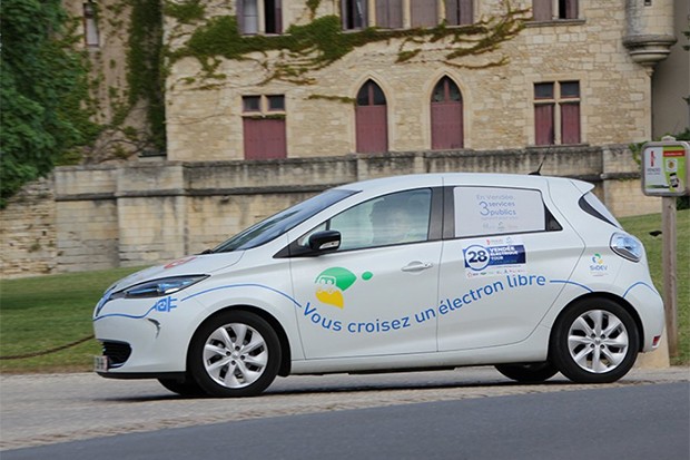 Renault Zoé de la flotte du SyDEV en Vendée
