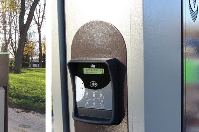 Borne de recharge Belib à Paris