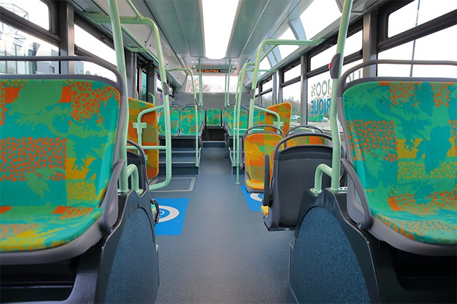 Bolloré Bluebus 12 mètres : vue intérieure