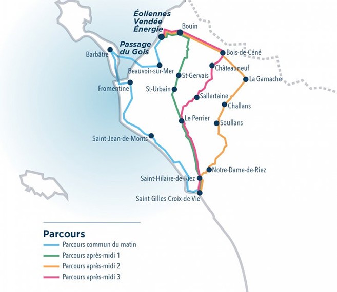 Le parcours du Vendee Energie Tour 2016