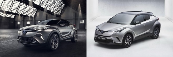 Toyota C-HR : concept & version de série