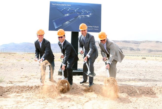 Usine Faraday Future : premier coup de pelle Usine Faraday Future : premier coup de pelle