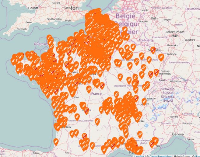 Carte : les stations essence / diesel fermées pour cause de pénurie