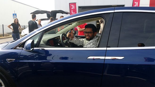 Tesla Model X : retour en Alsace pour Eddy
