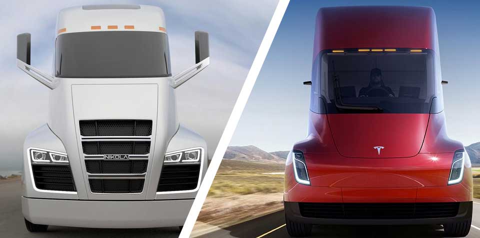 Nikola camion hydrogène vs Tesla Semi