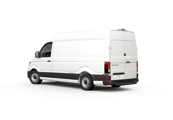 Vue arrière du Volkswagen e-Crafter