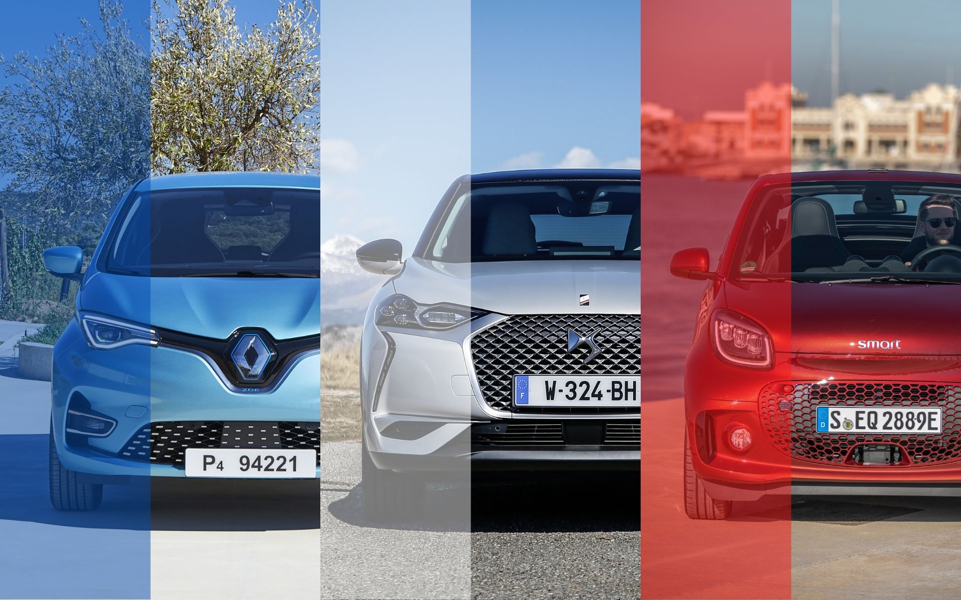 Renault ZOE DS3 E-Tense Smart EQ fortwo
