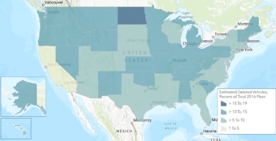Pickupgate 2020 Etats-Unis Pourcentage par état
