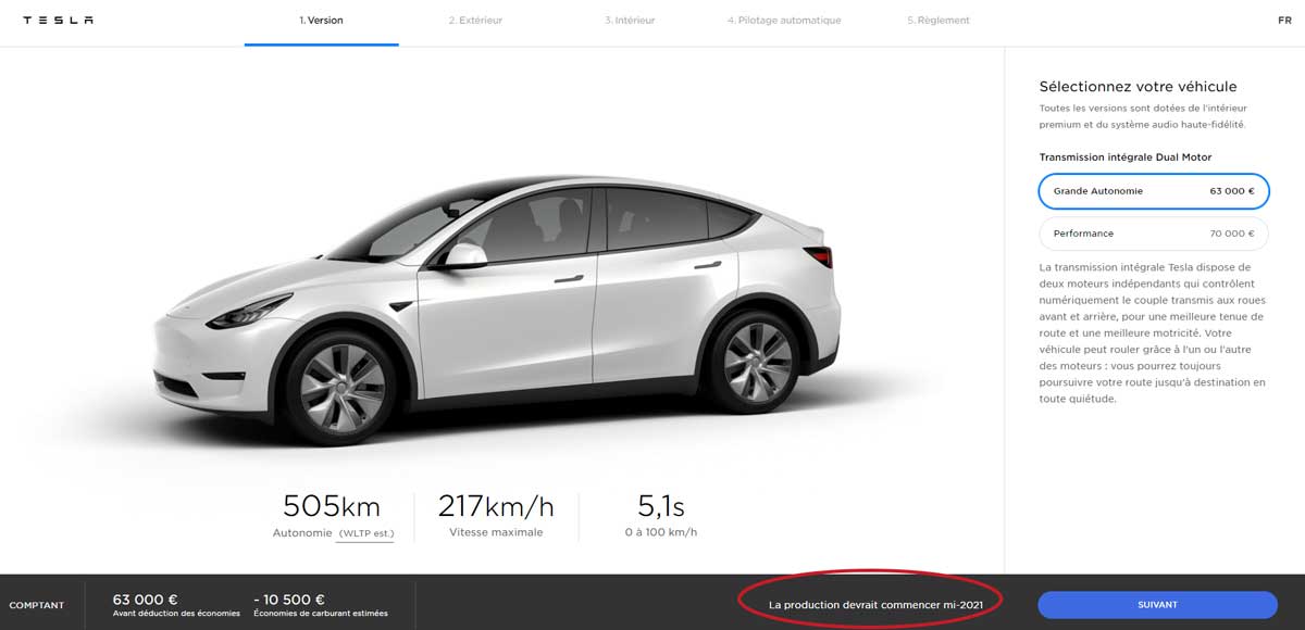 Configurateur Tesla Model Y