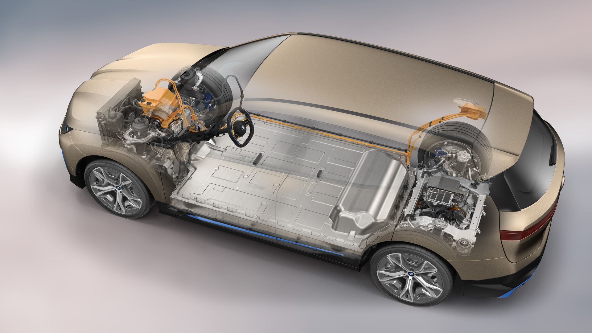 Vue technique du BMW iX 2021