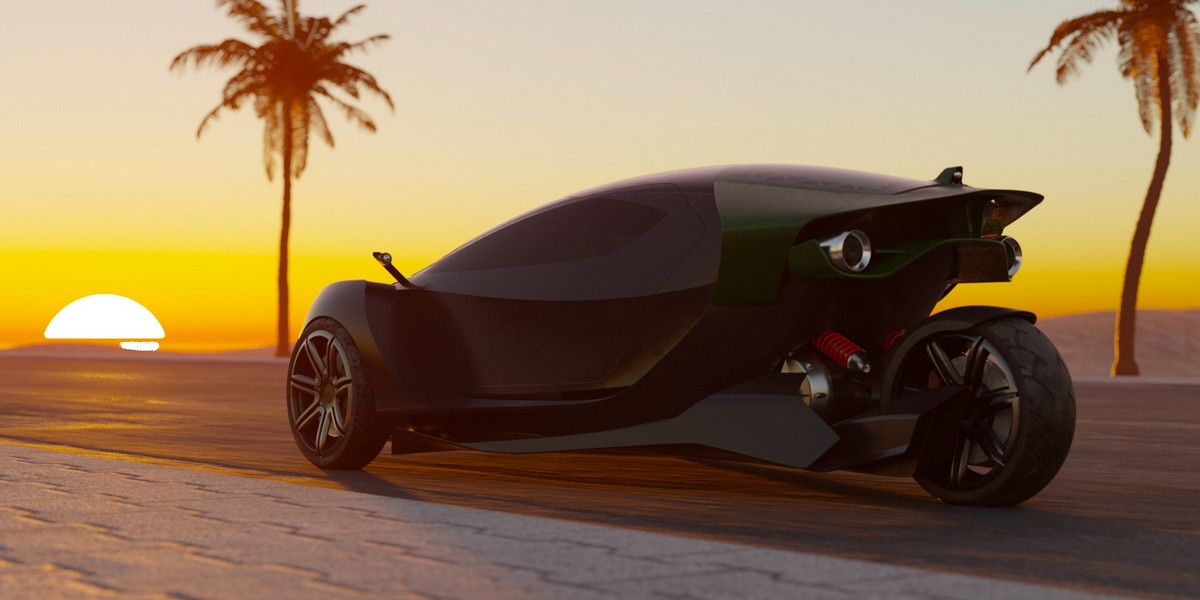 Voiture électrique à trois roues